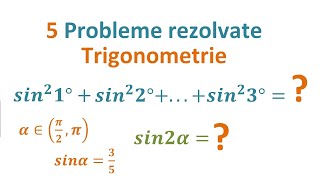 Trigonometrie Identitati trigonometrice 5 Exercitii rezolvate Clasa 9 Mate Info si Stiinte [upl. by Racso]