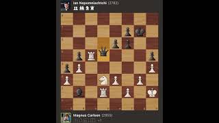 Magnus Carlsen vs Ian Nepomniachtchi  World Championship match round 6 2021 [upl. by Nomyt]