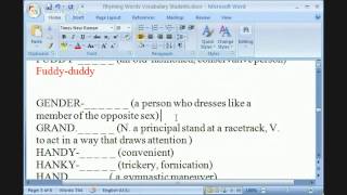 Alliterative Vocabulary  Rhyming Compounds and Phrases [upl. by Tound]