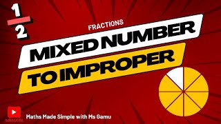 Mixed Number to Improper Fractions  Maths Made Simple with Ms Gamu [upl. by Thorvald740]