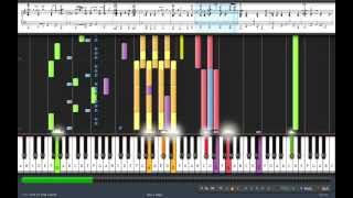 Mario Kart Wii Rainbow Road Theme Song on Synthesia [upl. by Annel194]