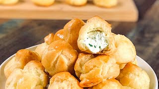 إكلير بجبن الماعز Goat cheese puffs [upl. by Alleul]