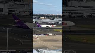 FedEx B777F2S landing at SydneyAirport sydneyairport planespotting boeing b777 fedex [upl. by Sheryl]