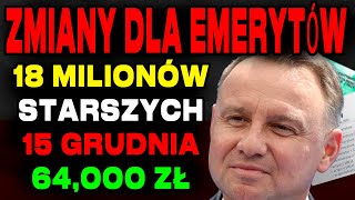 PILNIE ZMIANY DLA EMERYTÓW OD 15 GRUDNIA 2024 DATY I KWOTY PŁATNOŚCI ZUS OGŁOSIŁ SZCZEGÓŁY [upl. by Marti]