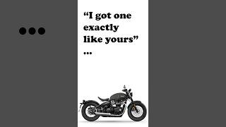 quotI got one exactly like yoursquot  no you dont 😎 Custom Triumph Wide Wheel Bobber [upl. by Cirone]