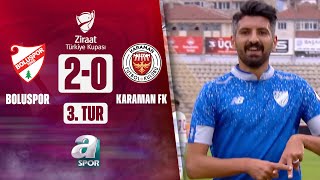 Boluspor 20 Karaman FK Spor MAÇ ÖZETİ Ziraat Türkiye Kupası 3 Tur Maçı  01112023 [upl. by Alemaj]