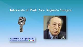 Intervista al Prof Avv Augusto Sinagra [upl. by Nywra]