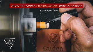 How to apply Caiden Liquid Shine with a lathe  by RJH Custom Cues [upl. by Dori421]