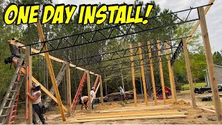 New Pole Barn Built in 6 Hours by EXPERT CREW [upl. by Stila]