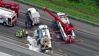 I85 shut down due to major crash in Jackson County [upl. by Bryant984]