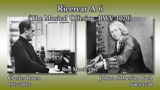 Bach Ricercar A 6 The Musical Offering C Rosen 1967 バッハ 6声のリチェルカーレ ローゼン [upl. by Atirahs]