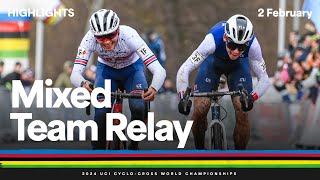 Mixed Team Relay Highlights  2024 UCI Cyclocross World Championships [upl. by Atinas]