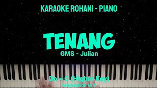 TENANG Do  C Higher Key  KARAOKE ROHANI PIANO [upl. by Lucila949]