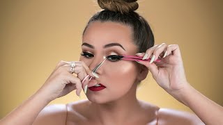 HOW TO APPLY FALSE LASHES  FOR BEGINNERS [upl. by Calloway]