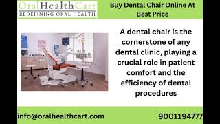 Buy Dental Chair Online At Best Price [upl. by Onfroi]