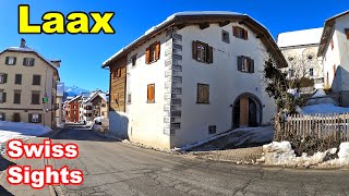 Laax Switzerland 4K Beautiful Winter Village Swiss Alps [upl. by Cohette874]