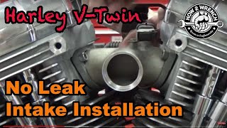 How to install a Harley Intake Manifold and Carburetor without causing intake leaks harleyintake [upl. by Ellerd]