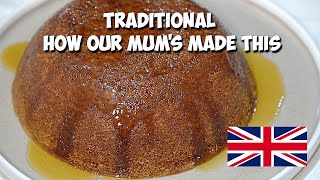 How To Make Traditional BRITISH Golden Syrup Sponge Pudding [upl. by Nywra]