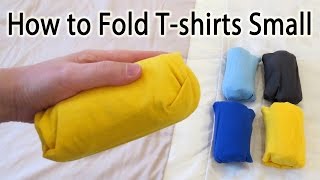 How to Fold a Tshirt Small to Save Space  Lifehack [upl. by Trotta]