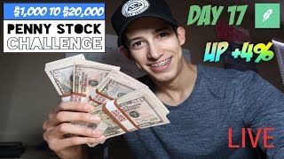 Up 4 Week 3  Day 17 1000 to 20000 Challenge  Daily Recap Trading Penny Stocks [upl. by Sheffield]