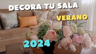 DECORA tu SALA este VERANO 2024🍋 Ideas para VERANOD🍋Decoración SALA pequeña para SUMMER [upl. by Nagiem]