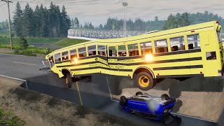 Cars vs Massive Deep Challenge  Extreme Drops amp Epic Crashes in BeamNG Drive [upl. by Mcferren332]