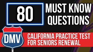 California DMV Practice Test 2024 For Seniors Renewal 80 Must Know Questions [upl. by Coady]