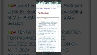 Allotment order downloading link is available for m Pharm course 202425 [upl. by Nadual]