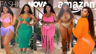 TRENDY FASHION TRYON HAUL Amazon Fashion Nova Shein Birthday Haul [upl. by Neeruam]