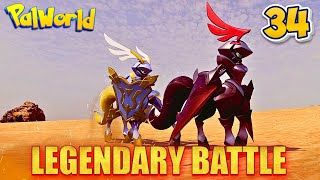 FIRST LEGENDARY BATTLE🔥 Palworld Gameplay In HINDI  Pokemon With Guns 34 [upl. by Hterrag]