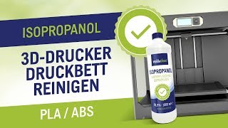 3D Drucker Druckbett mit Isopropanol reinigen  Entfetten für bessere Filament Haftung [upl. by Ahsirtak]