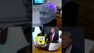 AMECA imitates Celebrity Voices – Part 4 Speech Donald Trump with the voice of SpongeBob ai [upl. by Tolland573]