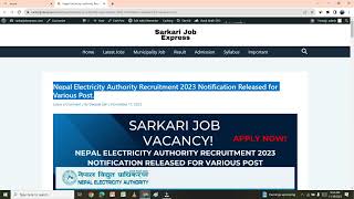 Nepal Electricity Authority Job Vacancy 2080 I NEA Vacancy 2080 II Nepal Bidyut Pradhikaran Vacancy [upl. by Shama]