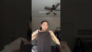 aerie try on haul 🤎 sets are linked on my LTK aerie clothinghaul clothing tryon shorts [upl. by Lexine]