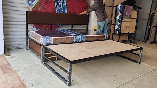 Metal Dewan and Bed 6x6 with mattress  Hyderabad 7893222939 [upl. by Ahselet53]