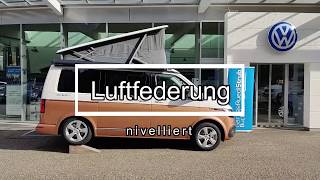 VW T61 California mit Luftfederung  nivelliert [upl. by Einahpts]