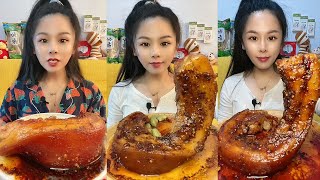 ASMR CHINESE PEOPLE EAT BRAISED PORK BELLY  EATING SHOW [upl. by Dettmer]