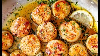 Lemon Garlic Butter Scallops [upl. by Adnoval]