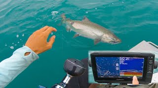 Jigging for Big King Salmon on Lake Ontario [upl. by Leander]