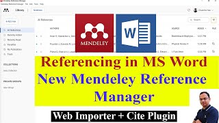 Referencing in Microsoft MS Word with New Mendeley Reference Manager [upl. by Kenleigh]