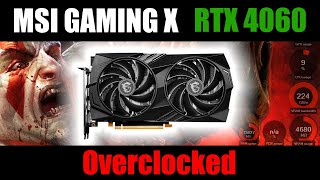 MSI RTX 4060 GAMING X 8G  Overclocked Manually [upl. by Navak]