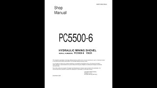 Komatsu PC55006 15023  SMPC550015023 Service manual [upl. by Francesco]