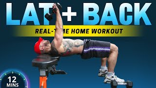 Lat And Back Workout At Home awesome with any weights [upl. by Warton]