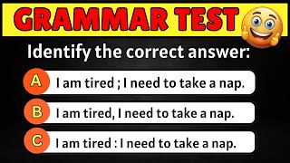 English Grammar Test  Can You Score 1515 challenge 10 [upl. by Josler]