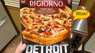 Detroit Style Pizza  Digiorno Frozen Pizza Review  Worth Trying [upl. by Baldwin]