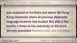 16 The Linguist by Steve Kaufmann  A Language Adventure  Intensity Hong Kong 1968 [upl. by Adnwahs655]