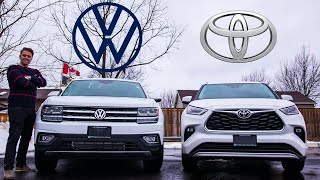 2020 Toyota Highlander vs VW Atlas  How do these two compare [upl. by Llevert]