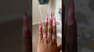 PINK nails for the win 🩷 nails nailart pinknails longnails trending [upl. by Yejus979]