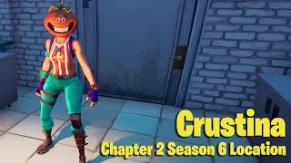 Crustina Location Character 20 Fortnite Chapter 2 Season 6 [upl. by Ayocat]