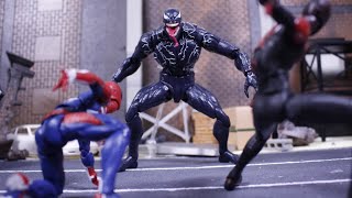 Marvels SpiderMan stop motion spiderman vs venom [upl. by Genny199]